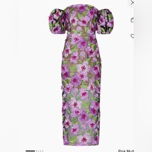 Milly Pink and Green Floral Dress